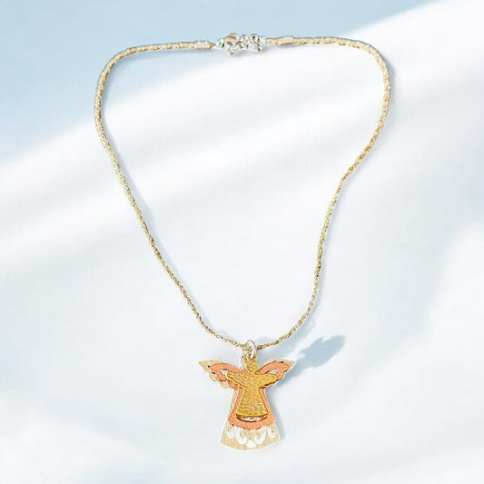 Three Angels Necklace Silver Gold Rose Gold