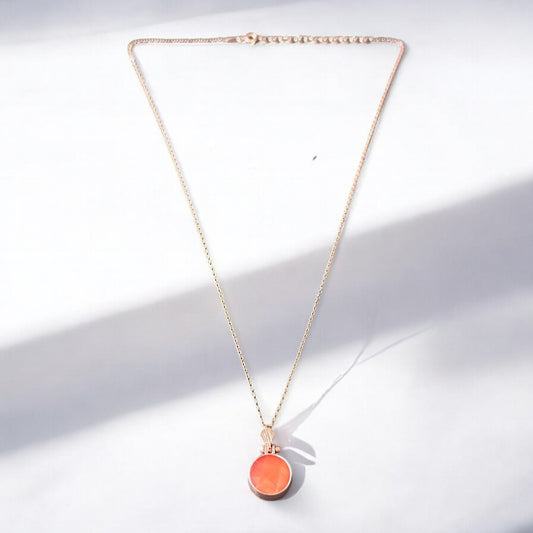 Sunset Necklace - Handmade 925 Sterling Silver Rose Gold Plated