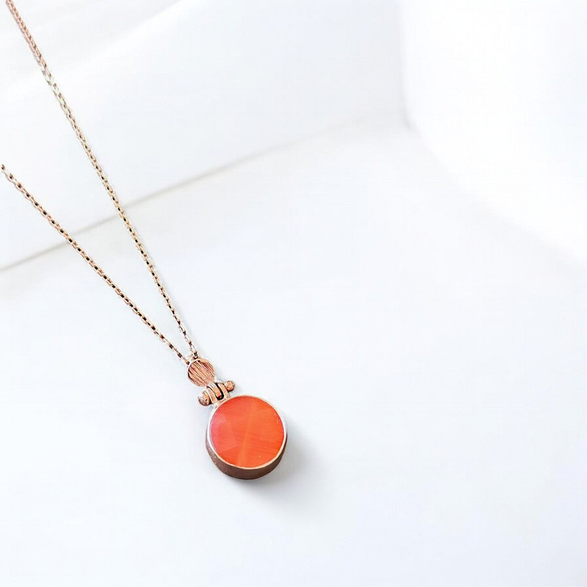 Sunset Necklace - Handmade 925 Sterling Silver Rose Gold Plated