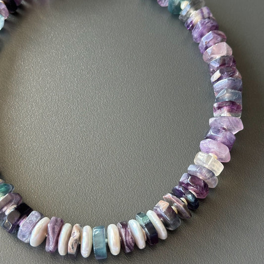 Fluorite Gemstone Necklace