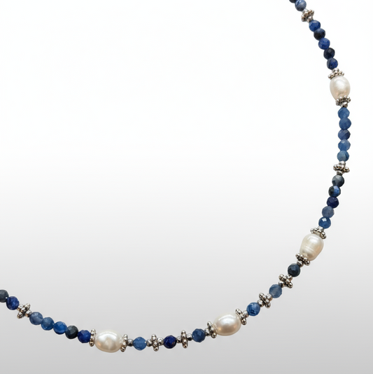 Lapis Lazuli and Pearl Necklace