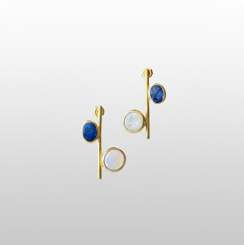 Kyanite and Mother of Pearl Jewellery Set