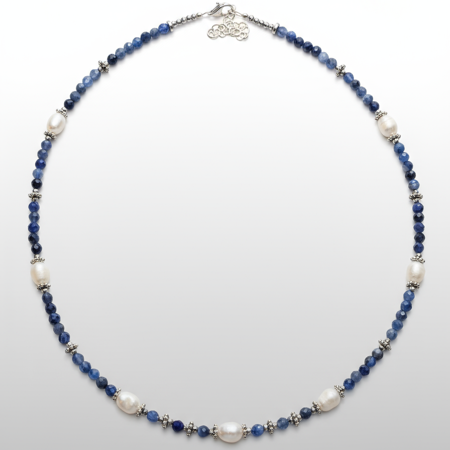 Lapis Lazuli and Pearl Necklace