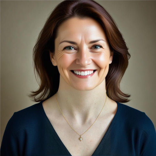 Polaris sterling silver necklace with gold plated North Star pendant elegantly worn.