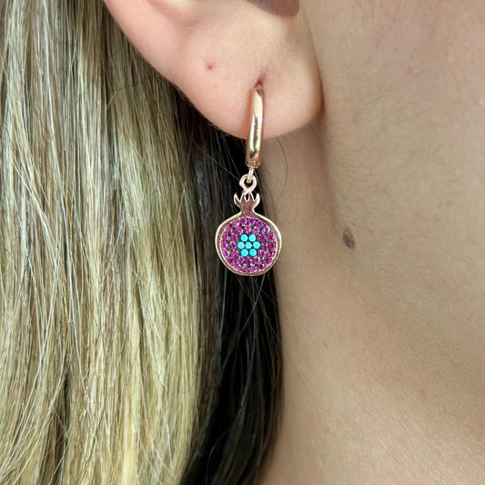 Pomegranate Garnet Earrings
