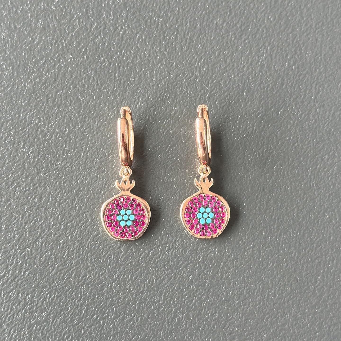 Pomegranate Garnet Earrings