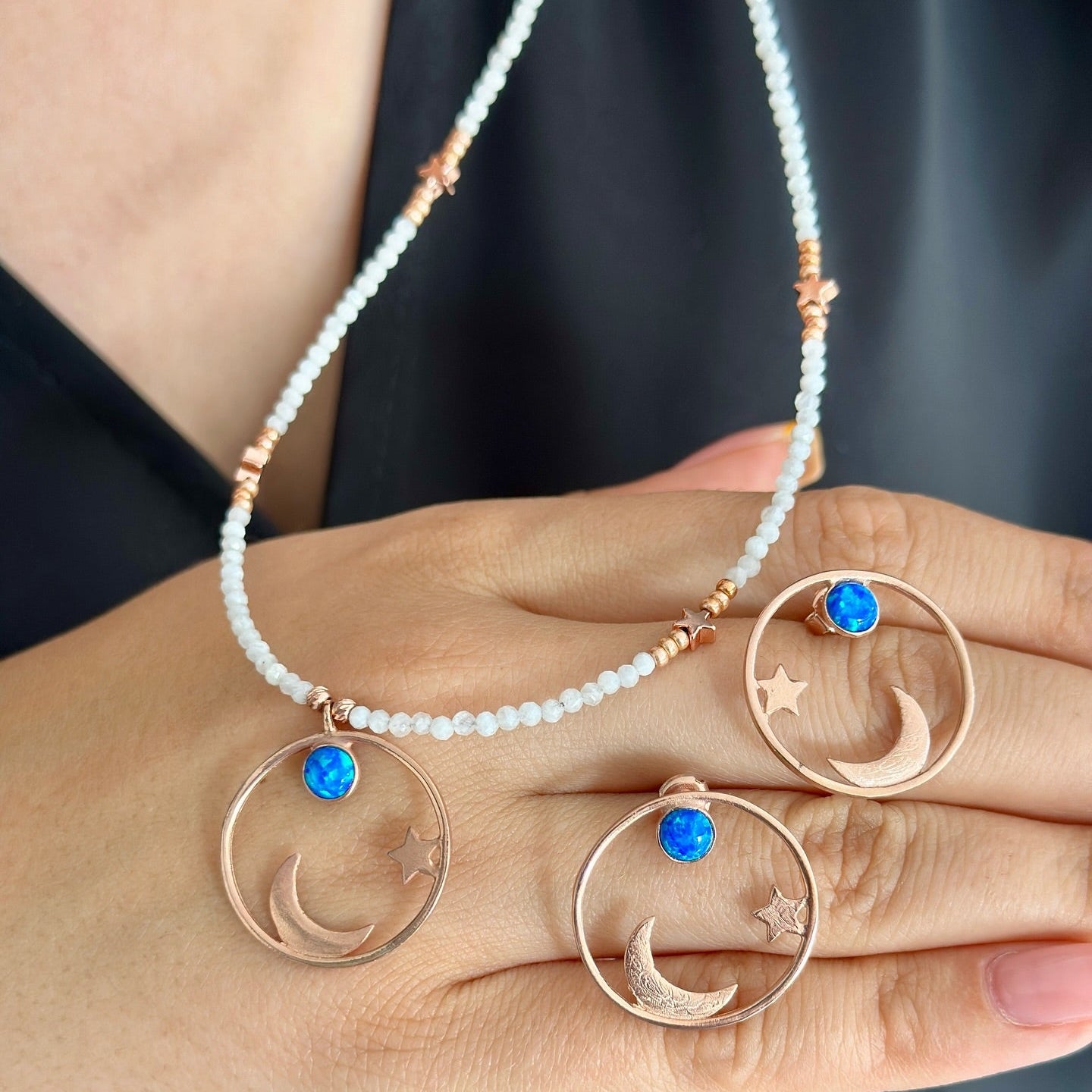 Night Night Earrings and Necklace Set