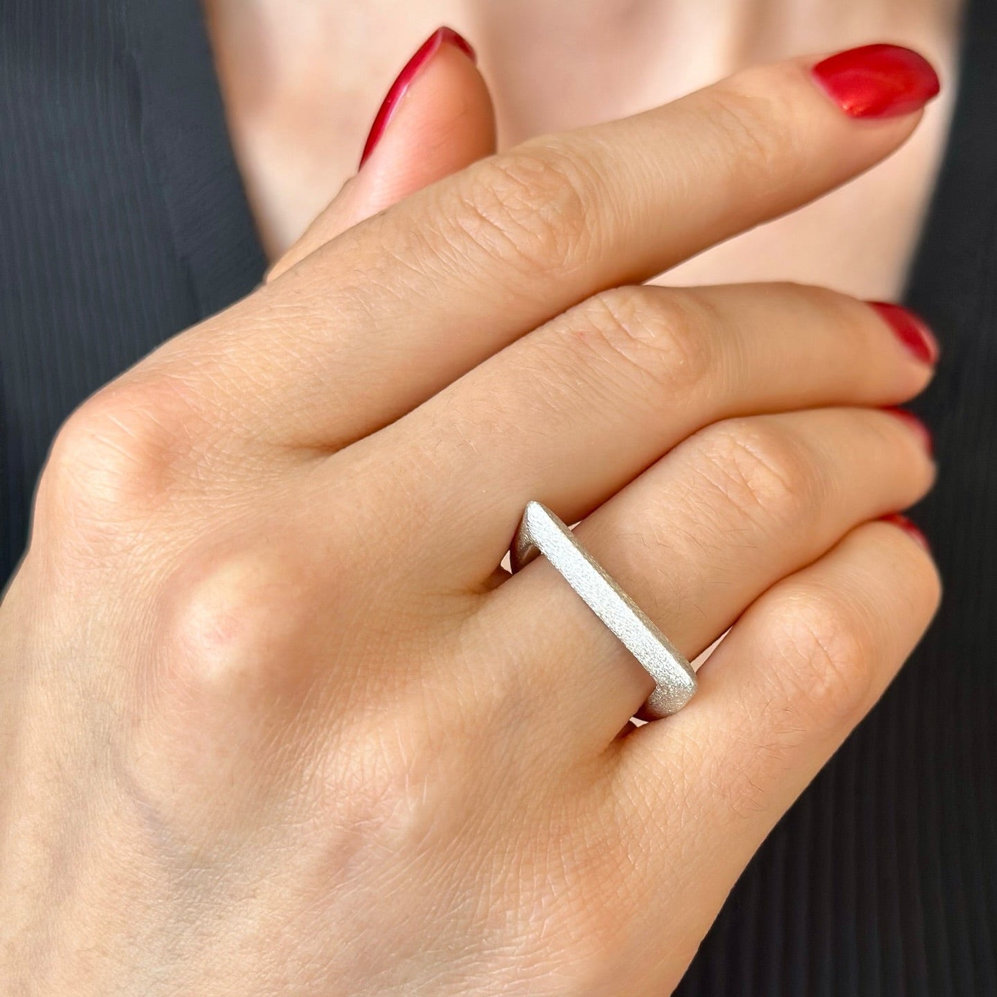 Geometric Stacking Rings in Sterling Silver, Gold and Rose Gold Plated