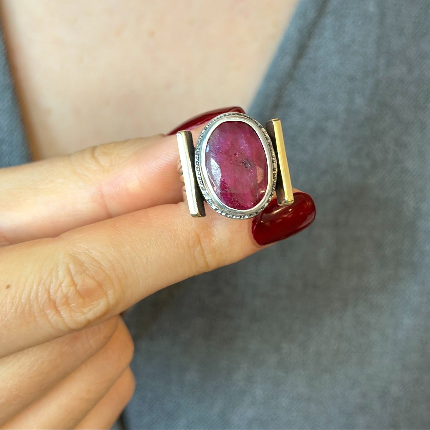 Chunky Ruby Statement Ring