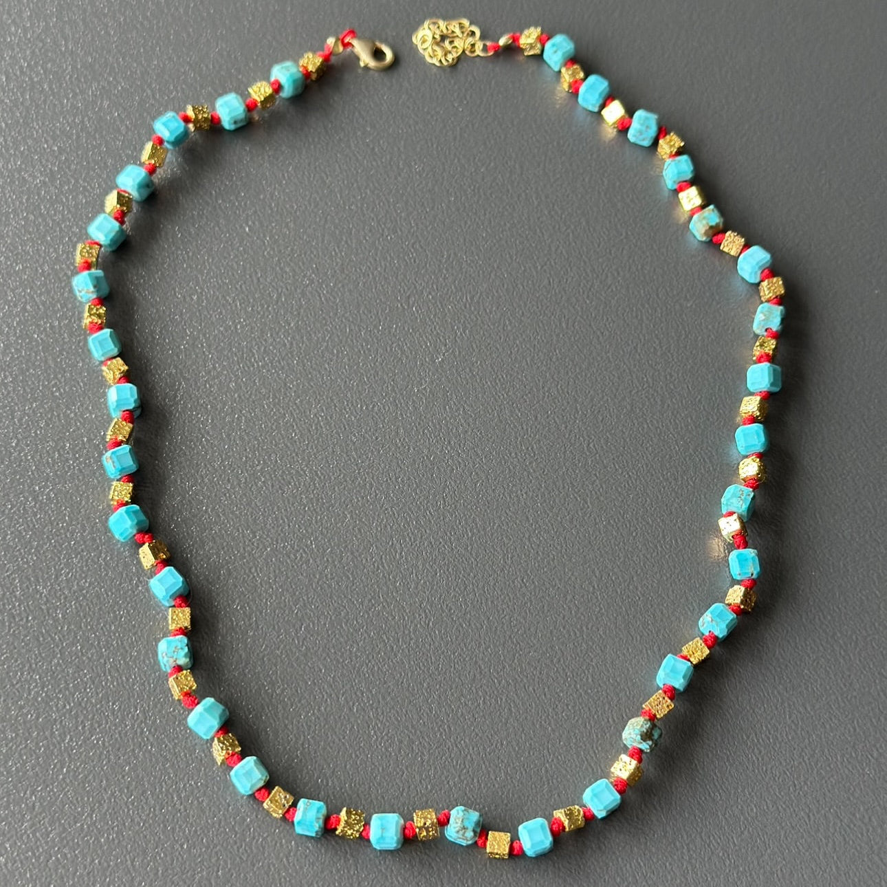 Mesopotamian Turquoise & Gold Layered Necklace