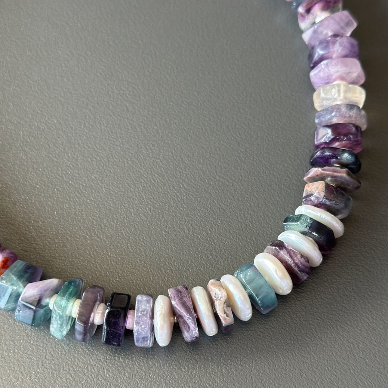 Fluorite Gemstone Necklace