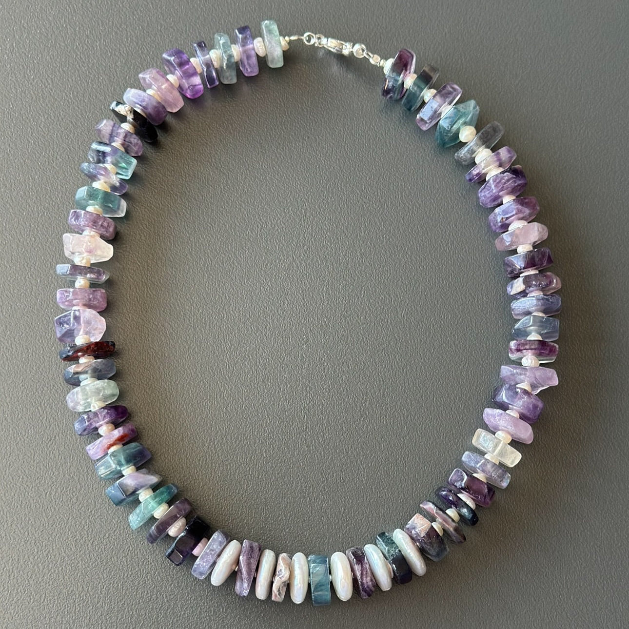 Fluorite Gemstone Necklace