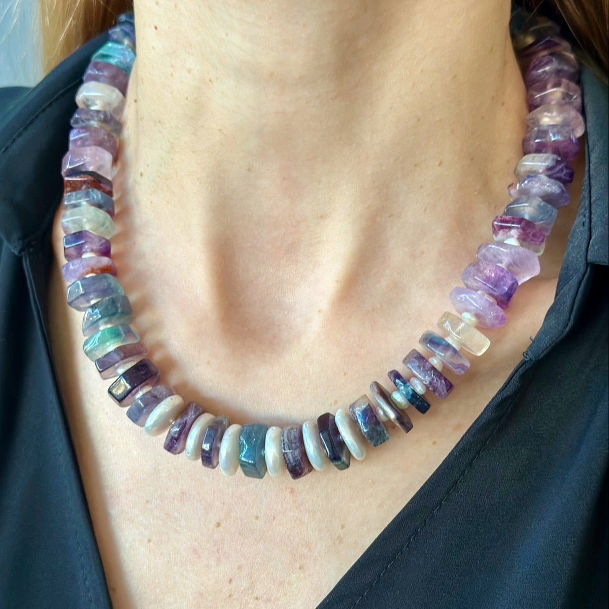 Fluorite Gemstone Necklace