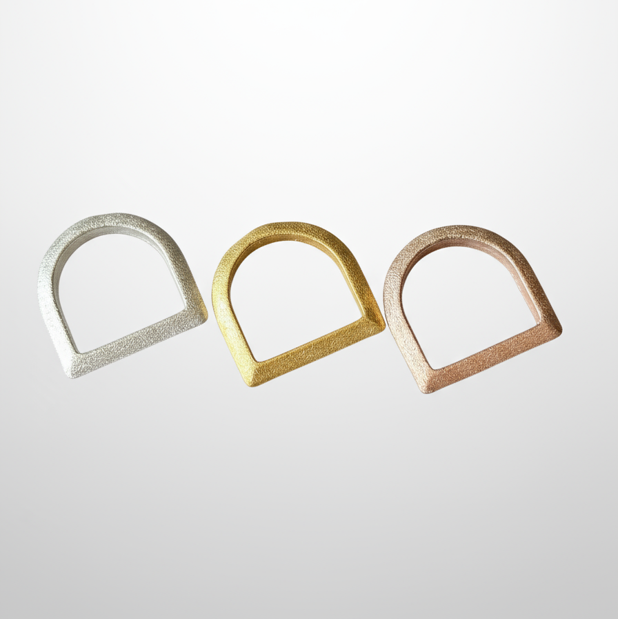 Geometric Stacking Rings in Sterling Silver, Gold and Rose Gold Plated