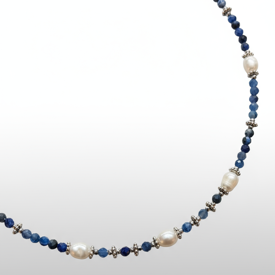 Lapis Lazuli and Pearl Necklace