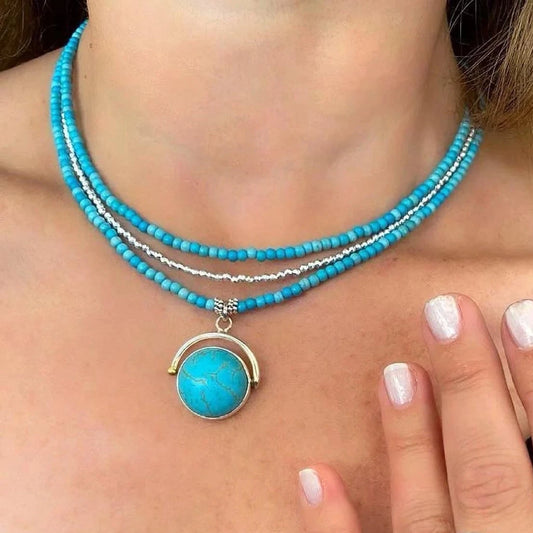 Turquoise Gemstone Pendant Necklace