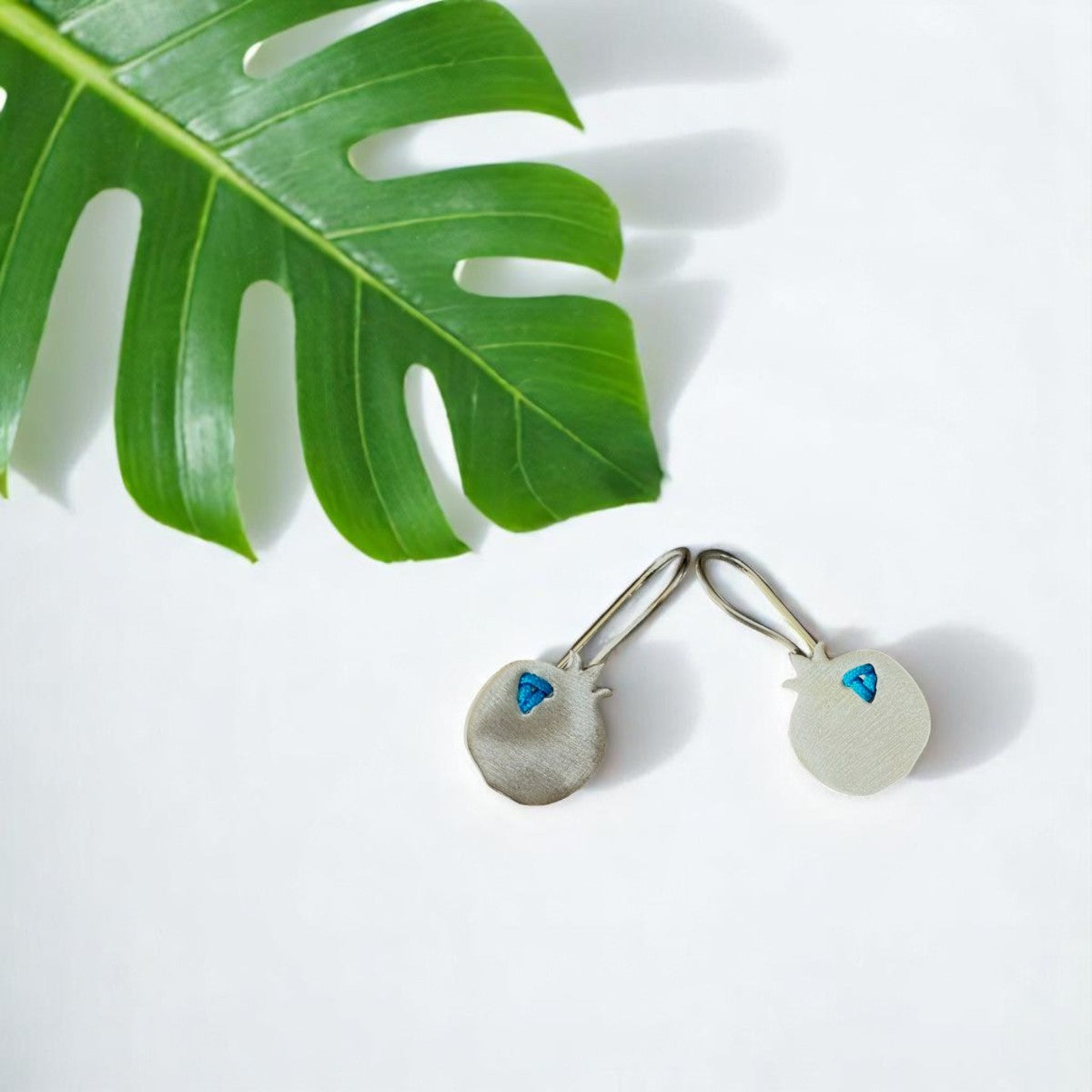 Silver Pomegranate Blossom Earrings
