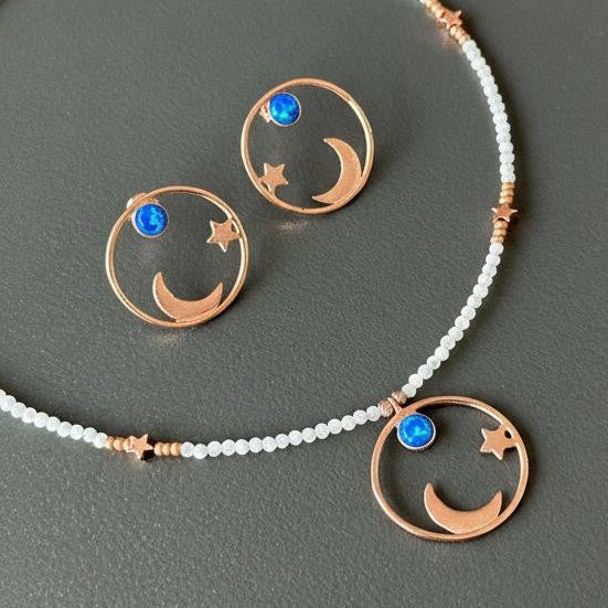 Night Night Earrings and Necklace Set