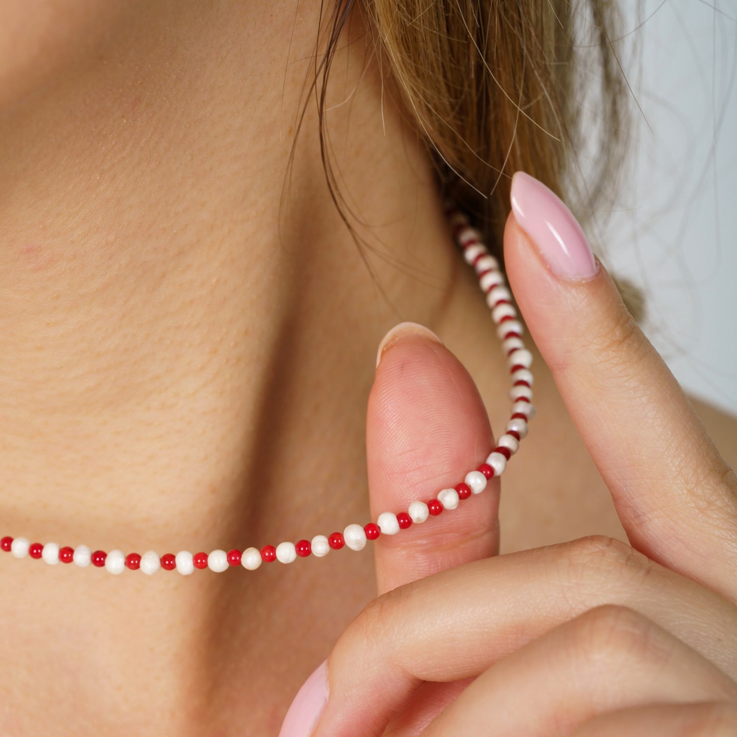 Freshwater Pearls and Coral Gemstone Beaded Necklace